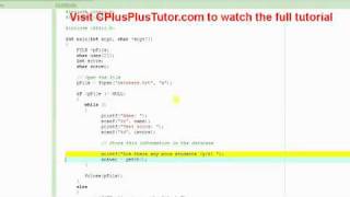 C Programming Tutorial  40  Files  Creating a Simple Database  Part 2 HDx [upl. by Lynett831]