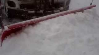 Nordic Plow Edge snow plowing a driveway [upl. by Ttiwed]