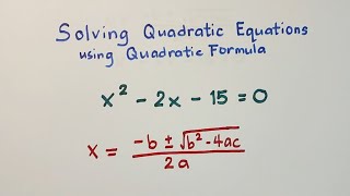 Solving Quadratic Equations using Quadratic Formula  Quadratic Equations [upl. by Sloatman]