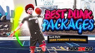 Best Dunks  Layup Package For ALL Builds in NBA 2K24 • Best Slasher Animations to Dunk More in 2K24 [upl. by Ahsekim]