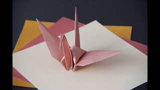 Japanese Classic Origami Crane Level 7 year old [upl. by Aranahs]