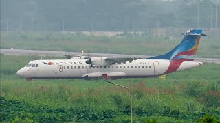 NovoAir ATR72500S2AJL landing at Sylhet Airport from Dhaka Domestic Flight [upl. by Lareena]