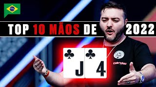 As 🔝10 MELHORES MÃOS DE POKER de 2022 ♠️ PokerStars Brasil [upl. by Pirbhai]