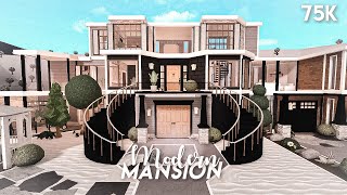 Modern mansion  Bloxburg speedbuild 75k [upl. by Aniuqal232]