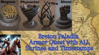 Skyrim Mod Showcase Artifacts  The Breton Paladin Walk through and shrine map [upl. by Stepha390]