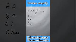 Root division simplify 👿😱💯‼️🚩 shots maths division simple solution Educationnewtrick [upl. by Bekelja]