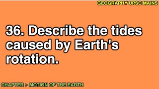 236 Tides Caused by Earths Rotation  Understanding Oceanic Tidal Forces [upl. by Levison]