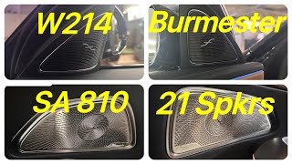 Mercedes E200 W214 2024 Original Burmester 4D Surround Sound System with 21 Speakers SA Code 810 [upl. by Refinnaj226]