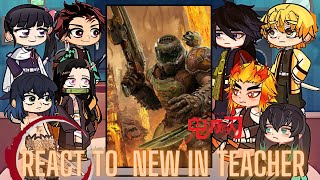 Hashiras react to doom slayer  Demon Slayer  Gacha life 2  hashira [upl. by Atterys397]