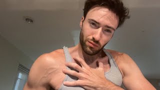 ASMR Shoulder amp Collarbone Tapping  Rubbing Some Fabric Scratching [upl. by Iniretake410]