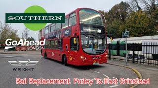 Southern Rail Replacement  Purley To East Grinstead [upl. by Anihpesoj]