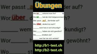 wo erkennen an teilnehmen an aufpassen auf nachdenken über sich erkundigen nach sich gewöhnen [upl. by Seymour]