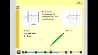 Obsah čtverce výpočet Geometrie pro 4ročník str 30 úvod A [upl. by Vinson]