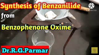 Synthesis of Benzanilide from Benzophenone oxime  Recrystallization [upl. by Verda]