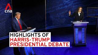 TrumpHarris presidential debate  Highlights [upl. by Amalle]