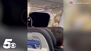 Door plug blows out midflight on Alaska Airlines plane [upl. by Ahsea]