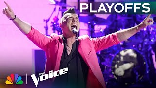 Bryan Olesen Has CHARISMA and It Shows with His Performance of quotAfricaquot  The Voice Playoffs  NBC [upl. by Nywde]