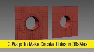 3 Ways To Make Circular Holes in 3DsMax [upl. by Marl]