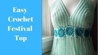 Crochet Halter Top Tutorial [upl. by Thetos]