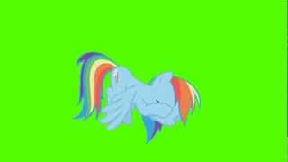 Rainbow Dash Facehoof  Green Screen Ponies [upl. by Vasos133]