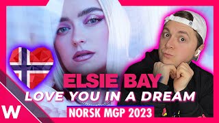 Elsie Bay  Love You In A Dream REACTION  MGP 2023 Norway at Eurovision [upl. by Irfan]