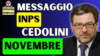 🟨 PENSIONI ATTENZIONE MESSAGGIO INPS CEDOLINI DI NOVEMBRE❗️ CONGUAGLIO INVALIDI RIMBORSI AUMENTI❗️ [upl. by Campos888]