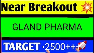 GLAND PHARMA SHARE LATEST NEWS TODAYGLAND PHARMA SHARE ANALYSISGLAND PHARMA SHARE TARGET [upl. by Sculley]