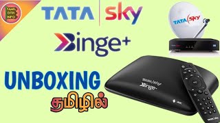 tata sky binge plus Android settop Box unboxing Tamil Tamil dth info [upl. by Anazus]