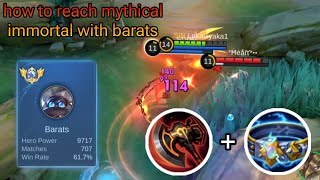 Barats Top Global Gameplay And Show The Best Build And Emblem For Easy Road To Mythical Imortal [upl. by Niamreg]