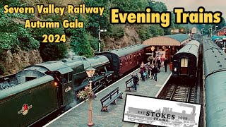 Severn Valley Railway Autumn Steam Gala  Evening Trains [upl. by Enattirb]