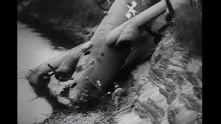 WWII B24 Liberator crash lands on island [upl. by Ezar]