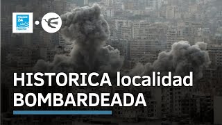 Israel bombardea la histórica localidad de Baalbek cerca de la frontera norte de Líbano [upl. by Nyllek]