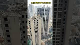 High Rise Domolition demolition building construction buildingtechnology demolitiondrive [upl. by Retsof]