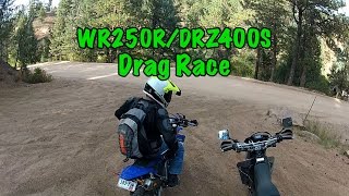 WR250R vs DRZ400 Drag Race [upl. by Lyman]