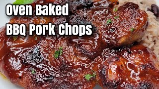 Easiest Delicious Oven Baked BBQ Pork Chops [upl. by Salli]