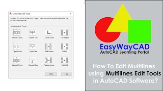 How to Edit Multilines using Mledit Command in AutoCAD Software [upl. by Yecniuq]