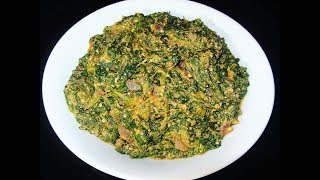 How To Cook Spinach With Peanut And Coconut  Best Recipe Mchicha Recipe [upl. by Rennug]