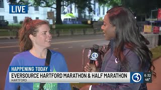 Runners gear up for the Hartford Marathon [upl. by Norford]