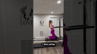 Pilates reformertower combo upper body exercise 1 blue spring [upl. by Tiraj]