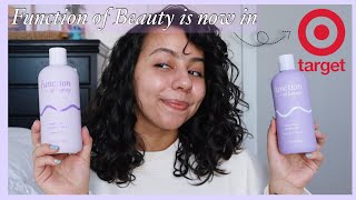 FUNCTION OF BEAUTY IN TARGET WAVY HAIR SHAMPOO amp CONDITIONER REVIEW cgm approved [upl. by Jeroma]