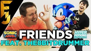 Sonic Mania  Friends By Hyper Potions Guitar Cover Feat The8BitDrummer  FamilyJules [upl. by Ahsilef56]