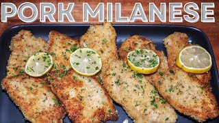 Pork Milanese  Classic Italian Recipe [upl. by Nivri808]