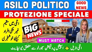 New Italy 🇮🇹 PDS Protezione Speciale  Asilo Politico Law Update 2024  Italy News [upl. by Herrera]