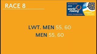 2019 World Rowing Indoor Champs masters 2000m races  LM55 LM60 and M55 M60 [upl. by Alston257]