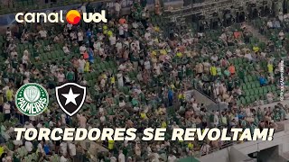 TORCEDORES DO PALMEIRAS SE REVOLTAM XINGAM LEILA E VÃO EMBORA MAIS CEDO EM DERROTA PARA O BOTAFOGO [upl. by Anah]