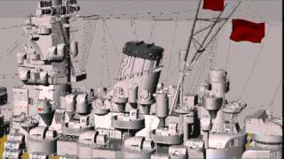 Battleship Yamato 3D Animation Camera Move OpenGL [upl. by Zetniuq966]