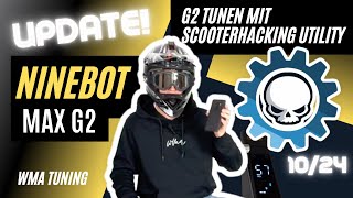 UPDATE Ninebot G2 Max tunen mit Scooterhacking 102024  Step by Step inkl Field Weakening [upl. by Gillie]