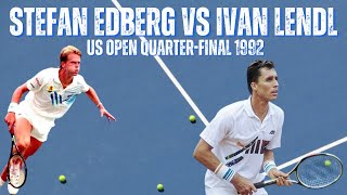 STEFAN EDBERG VS IVAN LENDL  1992 MENS US OPEN QUARTERFINAL [upl. by Guyon431]