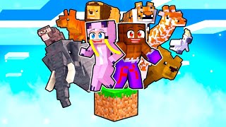 100 TIERE auf einem BLOCK ✿ Minecraft [upl. by Suiravaj]