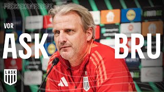 Pressekonferenz vor LASK  Cercle Brugge [upl. by Arim335]